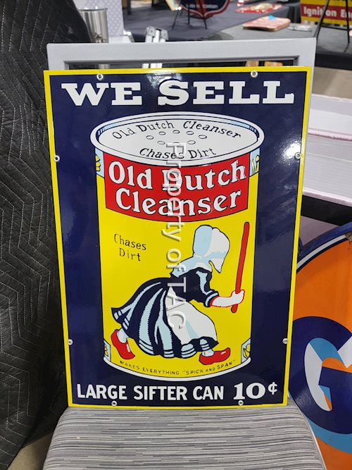 We Sell Old Dutch Cleanser w/Logo Porcelain Sign (1960
