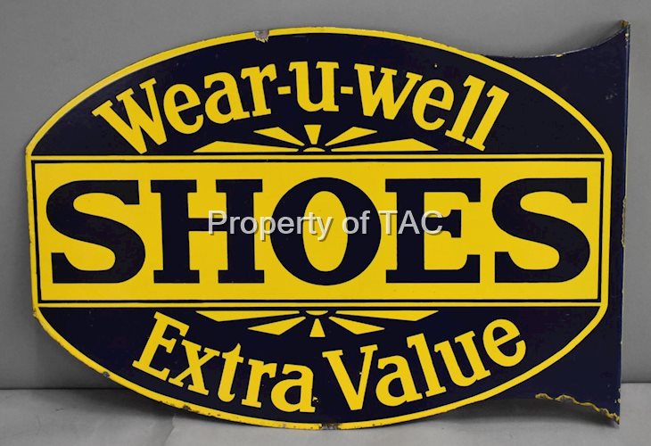 Wear-U-Well Shoes Extra Value Porcelain Flange SIgn