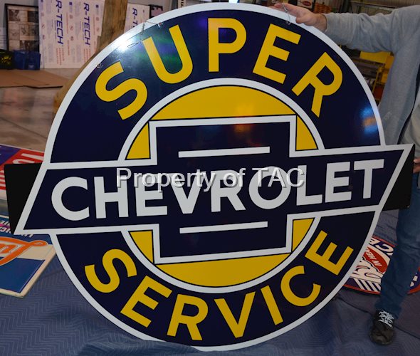 Super Chevrolet Service (large) Porcelain Sign (TAC)