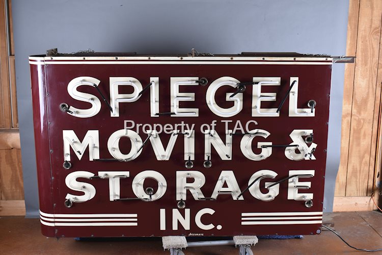 Spiegel Moving Storage Inc. Porcelain Neon Sign