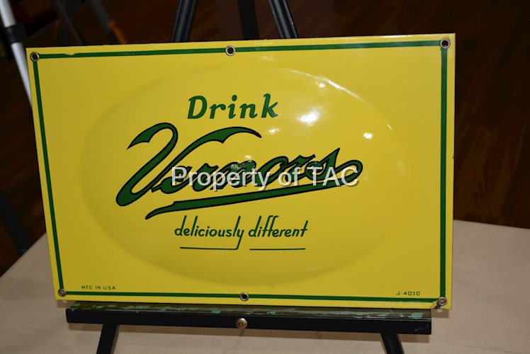 Drink Vernors "Deliciously Different" Porcelain Sign