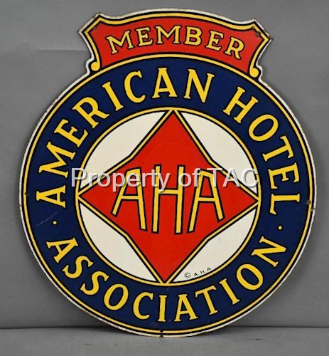 AHA American Hotel Association Metal Sign
