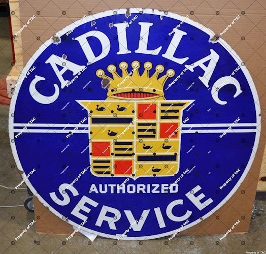 Cadillac Authorized Service w/crest logo sign