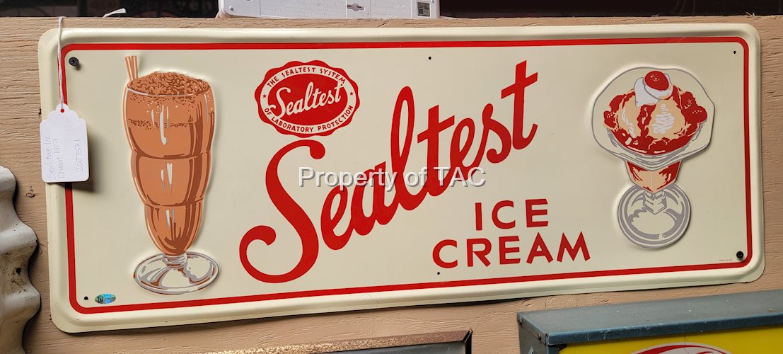 Sealtest Ice Cream w/Logo & Graphics Metal Sign