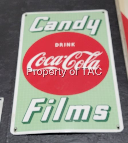 Drink Coca-Cola Candy Films Porcelain Sign