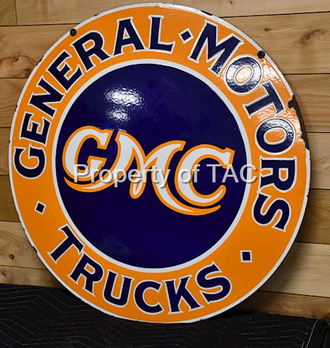 GMC General Motors Trucks Porcelain Sign