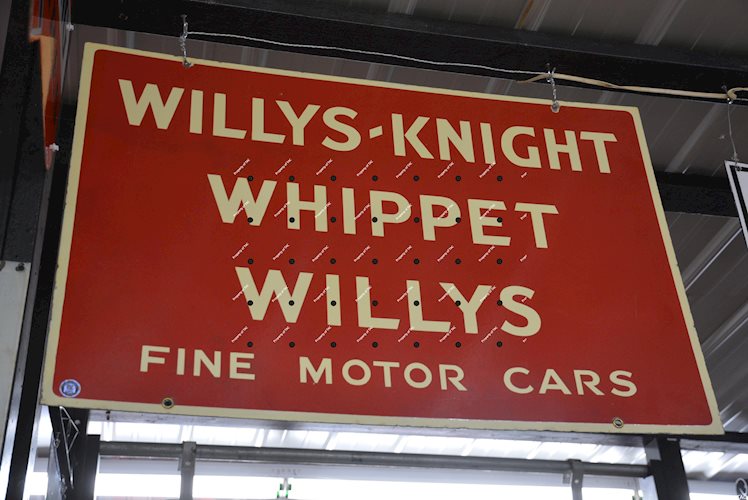 Willys-Knight Whippet Willys Fine Motor Cars Sign