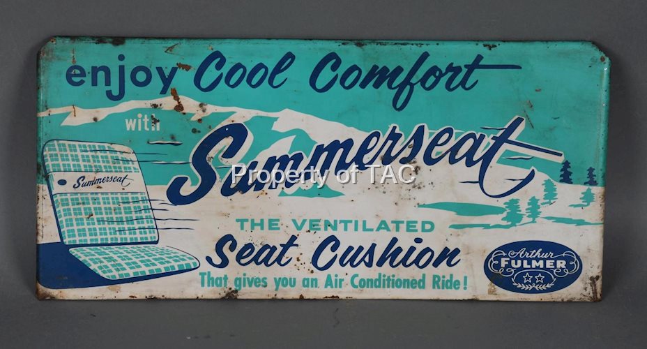 Summerseat Seat Cushion w/Image Metal Sign (TAC)