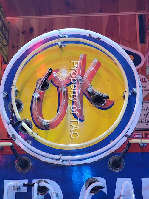 (Chevrolet) Ok Porcelain Neon Sign