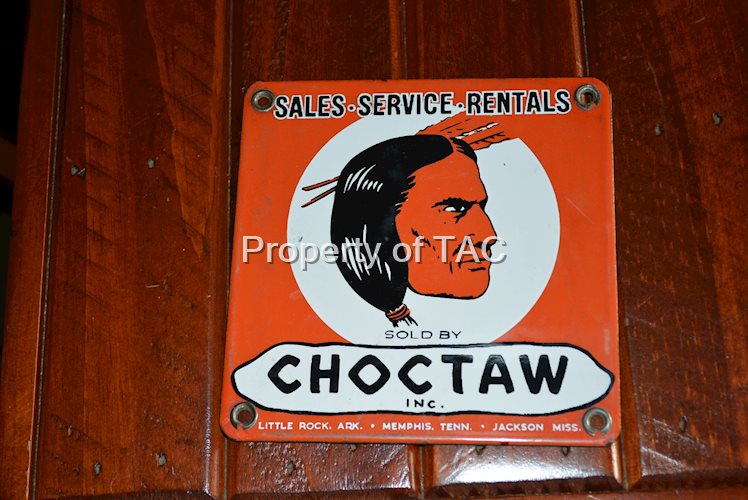 Choctaw Sales-Service-Rentals Porcelain Sign