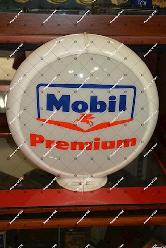 Mobil Premium w/new logo 13.5 single globe lens"