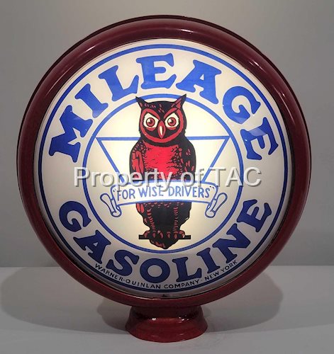 Mileage Gasoline w/Owl Logo 16.5" Single Globe Lens