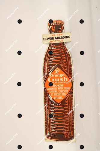 Orange Crush Soda Bottle sign w/Crushy