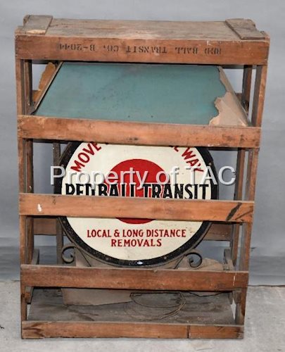 Red Ball Transit Company Metal Sign under a Hood New in Crate
