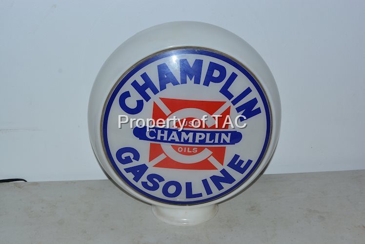 Champlin Gasoline w/Logo 13.5"D. Single Banded Globe Lens