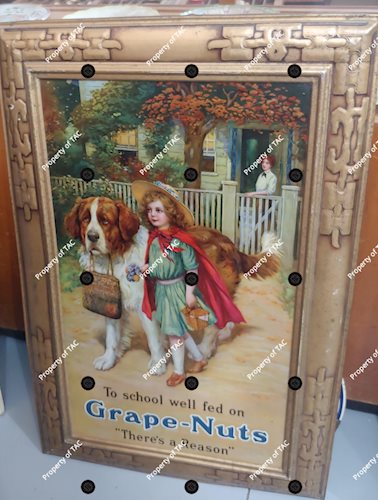 Grape-Nuts w/girl & dog logo Metal Sign