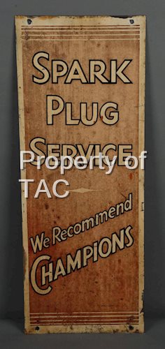 Spark Plug Service We Recommend Champions (spark plugs) Metal Sign