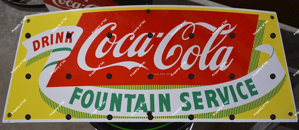 Drink Coca-Cola Fountain Service Sign