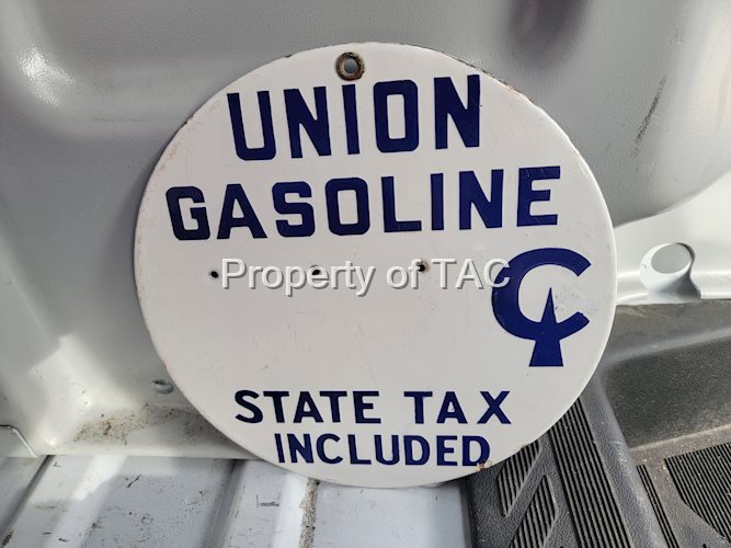 Union Gasoline Porcelain Pricer Sign