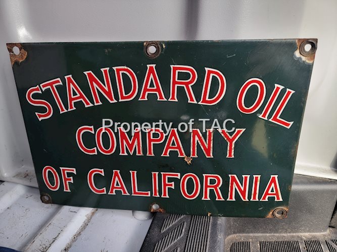 Standard Oil Company of California Porcelain Sign