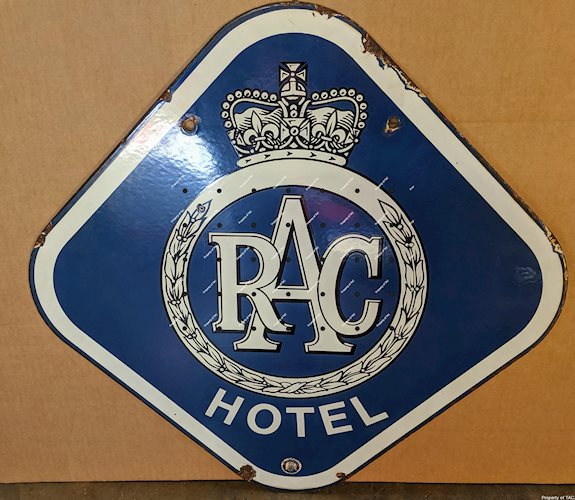 RAC Hotel DSP Double Sided Porcelain Sign