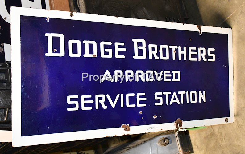 Dodge Brothers Approved Service Station Porcelain Sign
