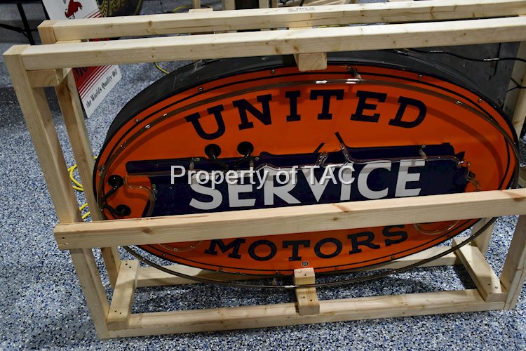 United Motor Service Porcelain Neon Sign