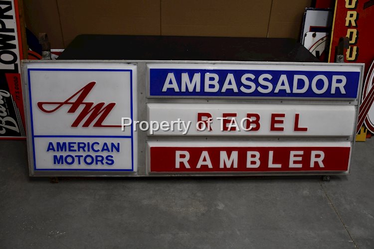 American Motors Ambassador-Rebel-Rambler Plastic Sign