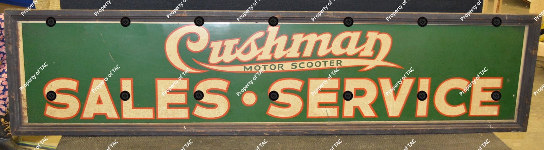 Cushman Motor Scooter Sales-Service Metal Sign