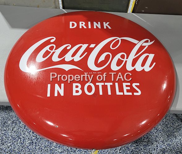 Drink Coca-Cola in Bottle Porcelain Button Sign
