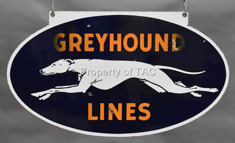 Greyhound Lines w/Logo Porcelain Sign