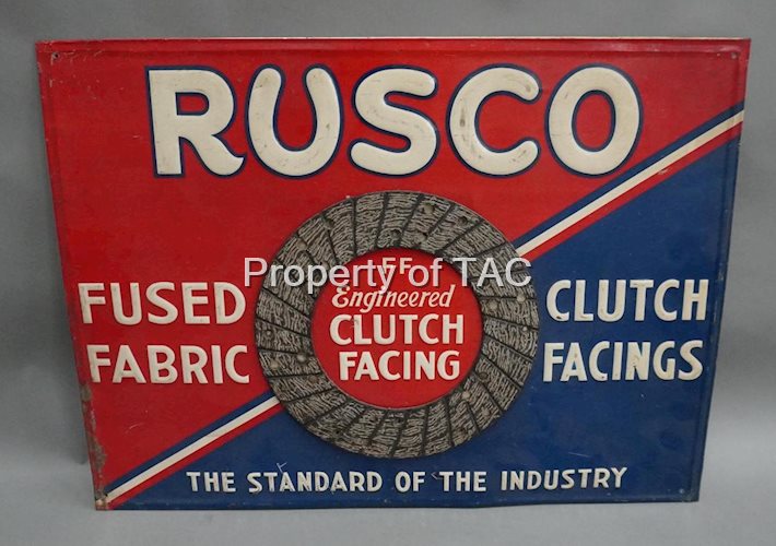 Rusco Engineered Clutch Facing Metal Sign