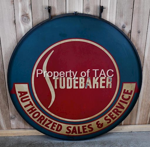 Studebaker Authorized Sales & Service w/Lazy S Logo Metal Sign (TAC)