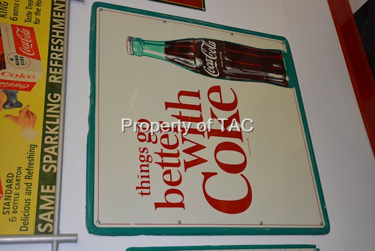 Things go better with coke, bottle logo,