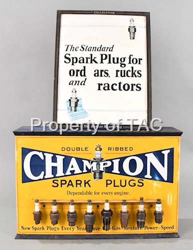 Champion Spark Plug "Double Ribbed" Counter Top Point of Sale Display