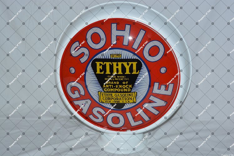 Sohio Gasoline w/ethyl logo 15 Globe Lens"