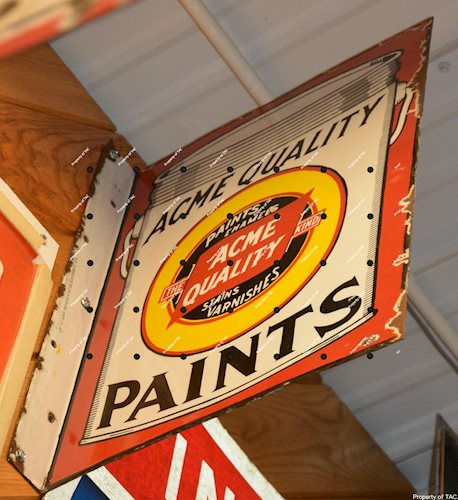 Acme Quality Paints porcelain sign