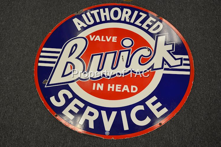 Buick Valve in Head Authorized Service (early logo) sign